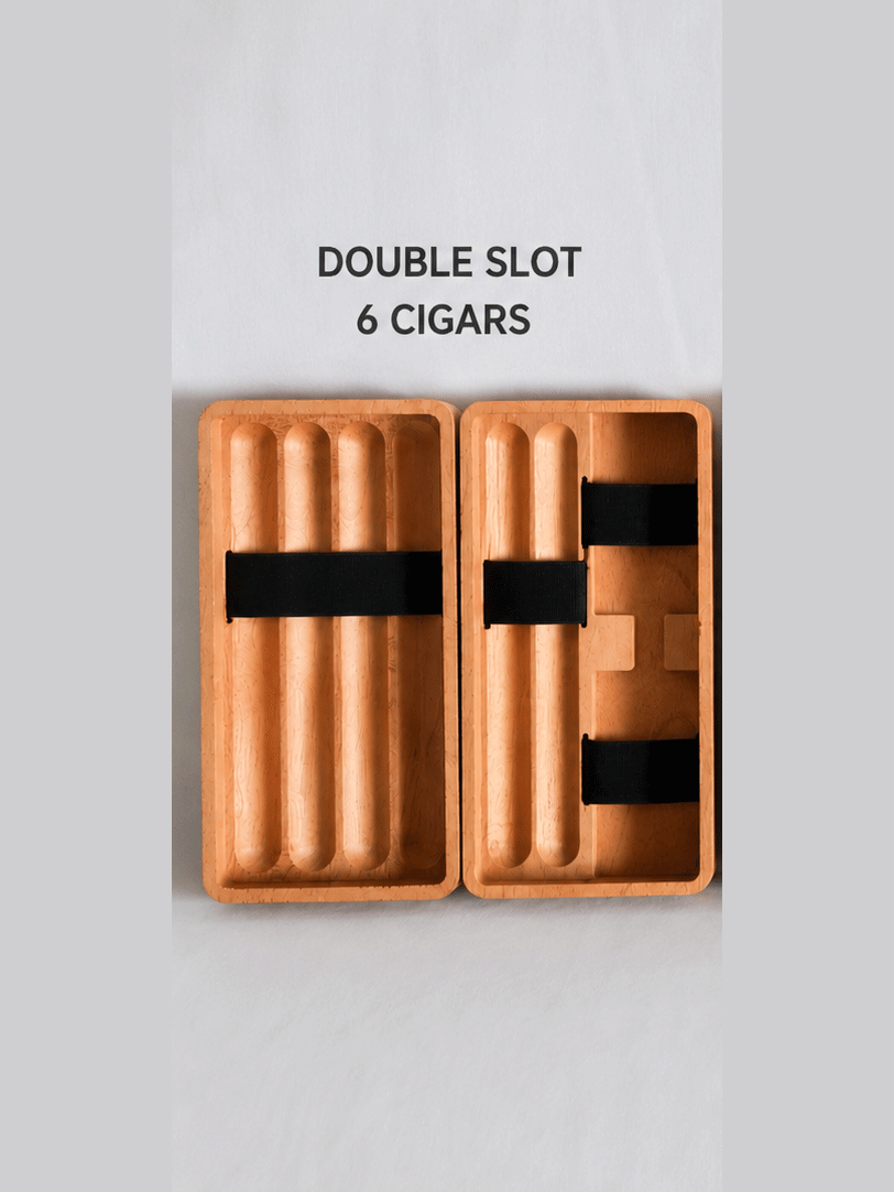 Black Luxury Cigar Travel Case – No Hygrometer RMW Style Portable Box