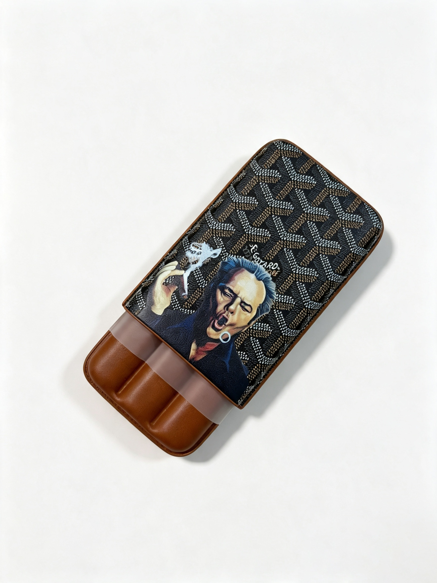 Jack Nicholson Limited Edition Goyard Churchill 3 Cigar Case | Luxury Travel Cigar Holder