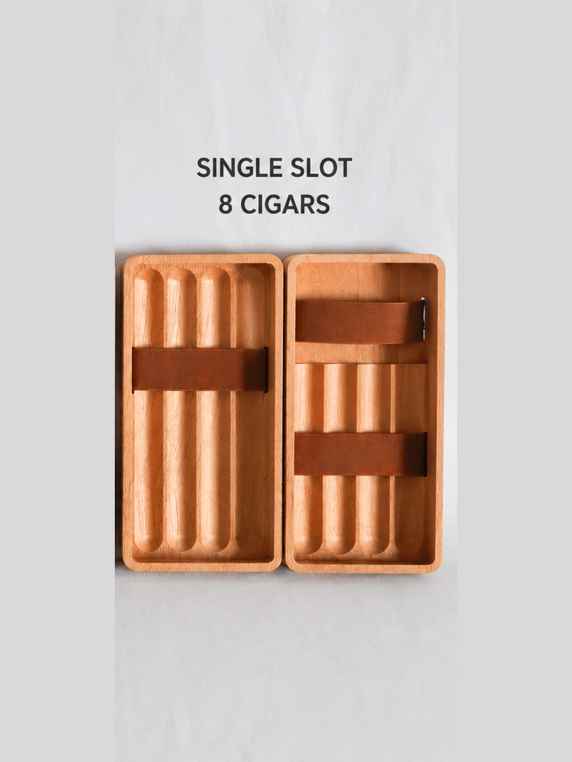 Black Luxury Cigar Travel Case – No Hygrometer RMW Style Portable Box