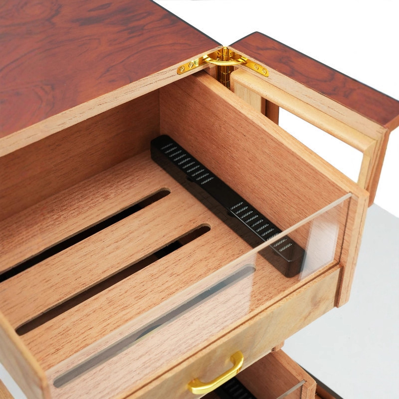 3-Drawer Wooden Humidor Cabinet