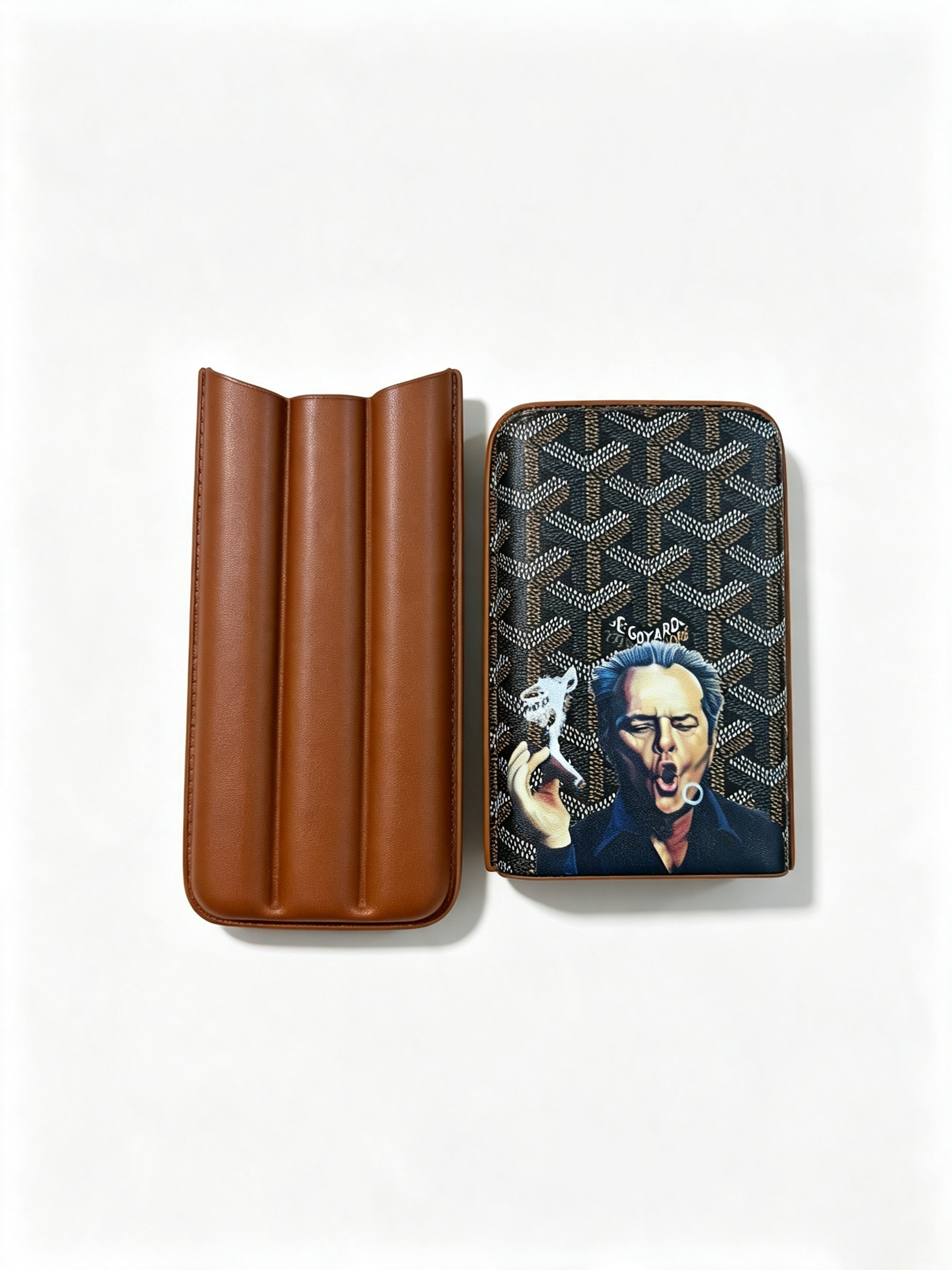 Jack Nicholson Limited Edition Goyard Churchill 3 Cigar Case | Luxury Travel Cigar Holder