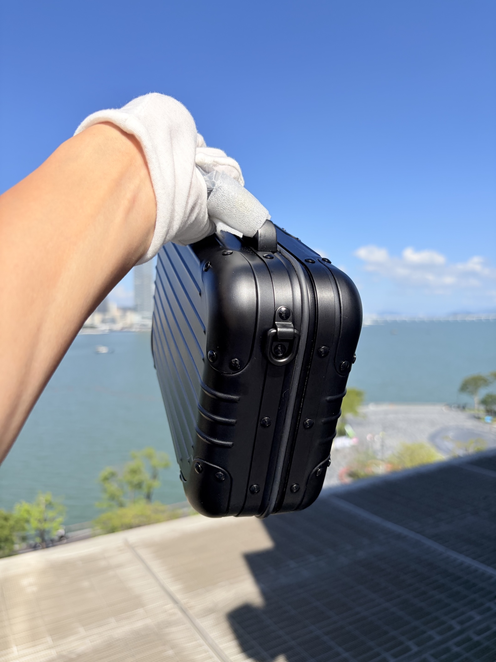 RMW Style Bag Aluminum Magnesium Carry Case Crossbody Travel Storage Box | Black
