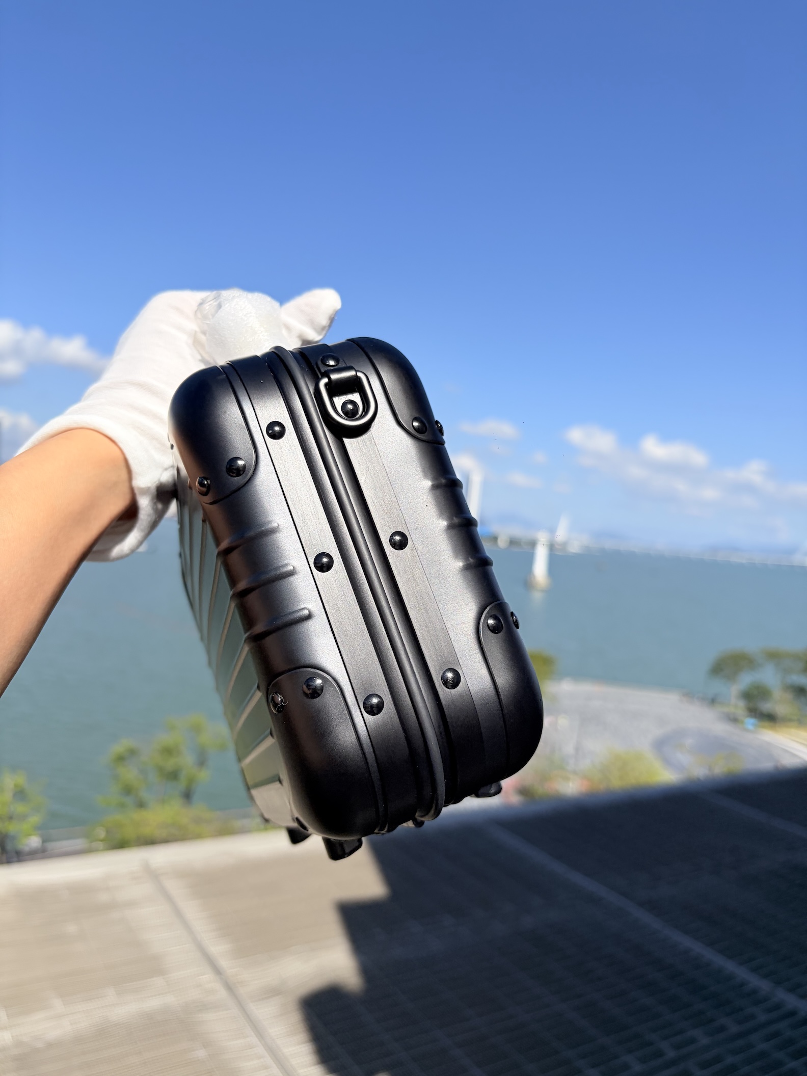RMW Style Bag Aluminum Magnesium Carry Case Crossbody Travel Storage Box | Black
