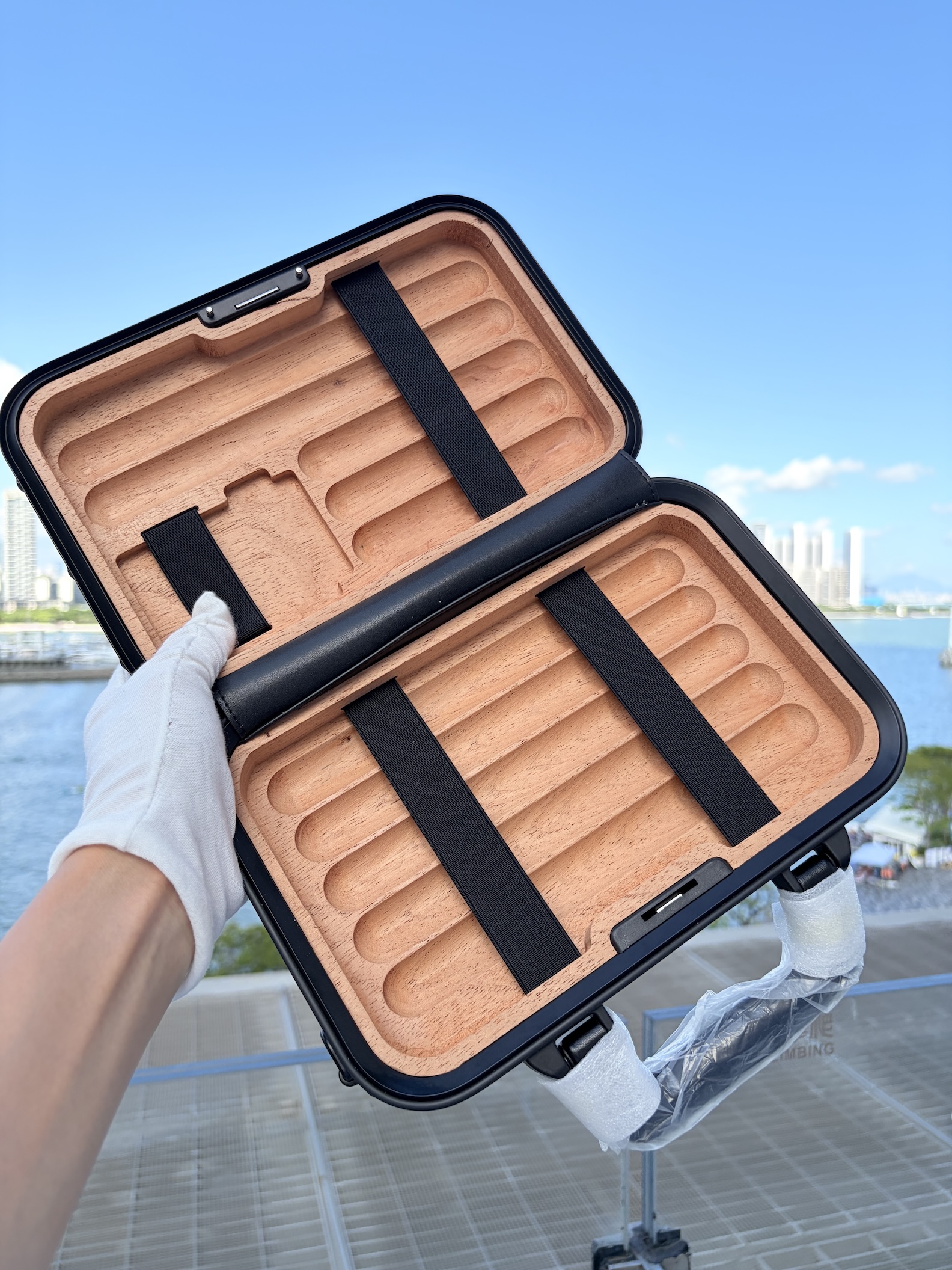 RMW Style Bag Aluminum Magnesium Carry Case Crossbody Travel Storage Box | Black