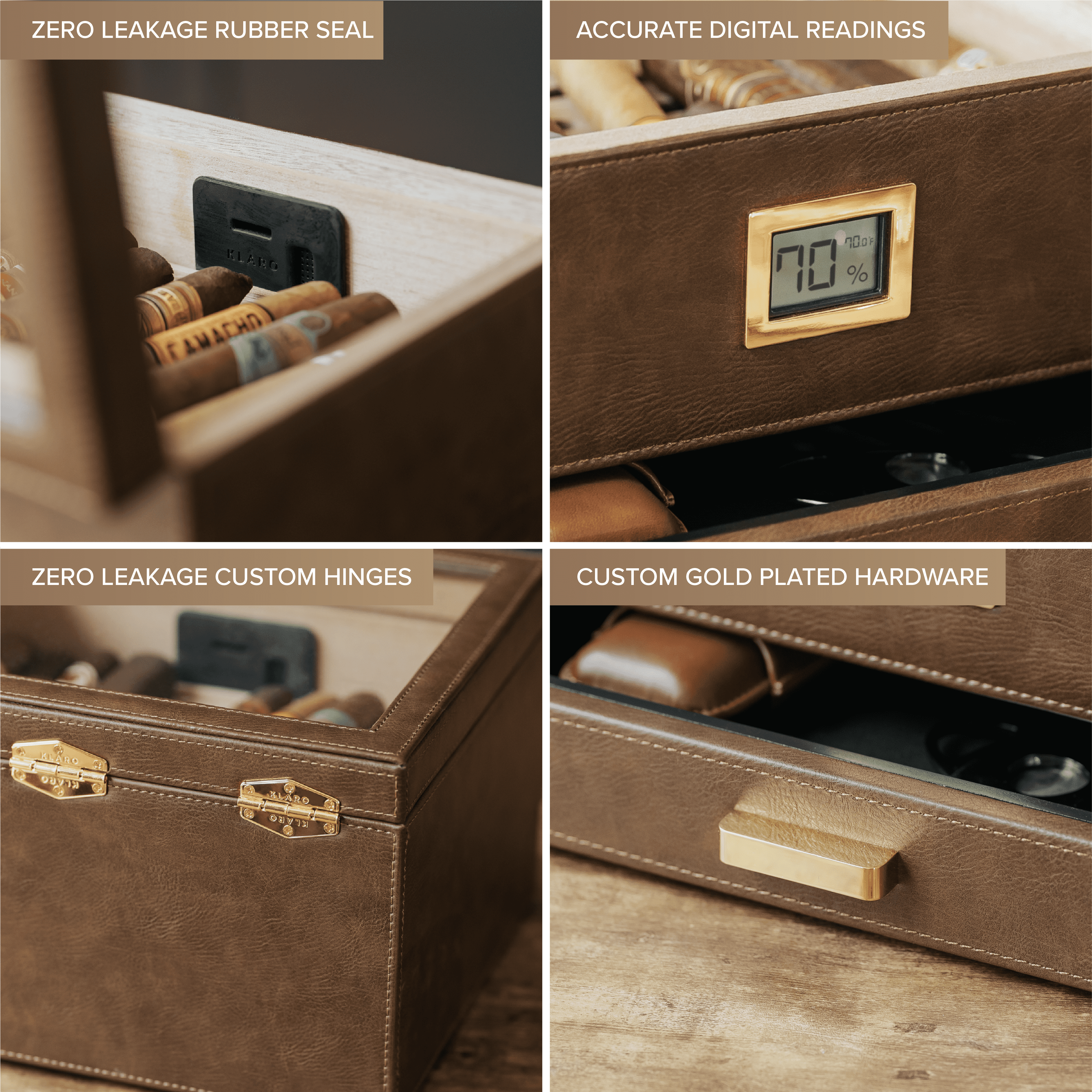 Belmont Glass Top Humidor Cigar Box