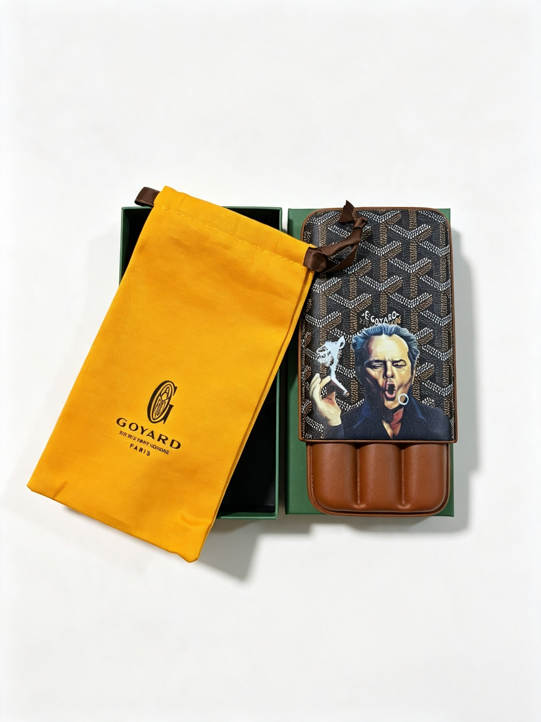 Jack Nicholson Limited Edition Goyard Churchill 3 Cigar Case | Luxury Travel Cigar Holder