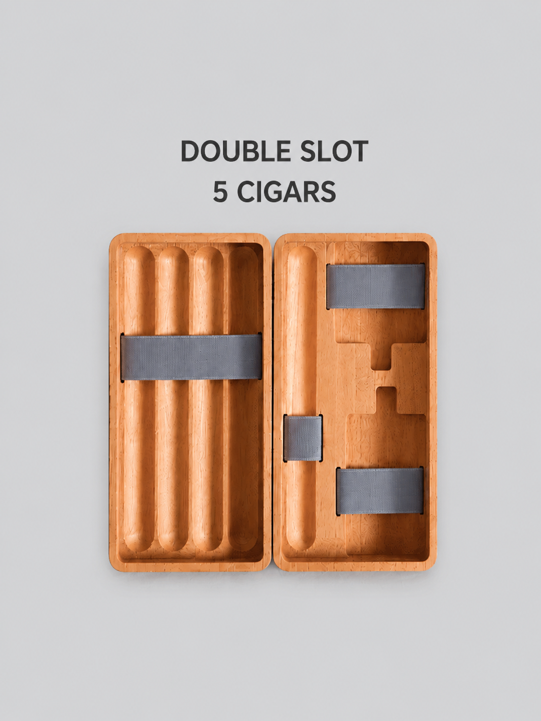 Green Luxury Cigar Travel Case – No Hygrometer RMW Style Portable Box