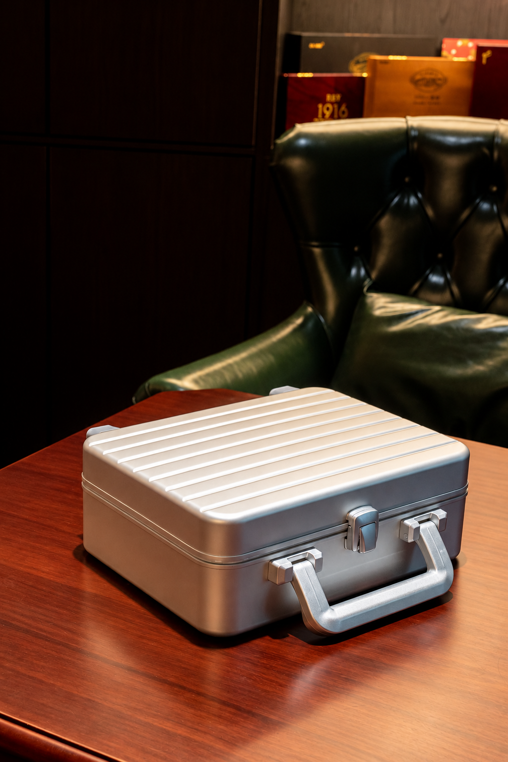 Small Aluminum Travel Humidor Case | Luxury Portable Storage Box