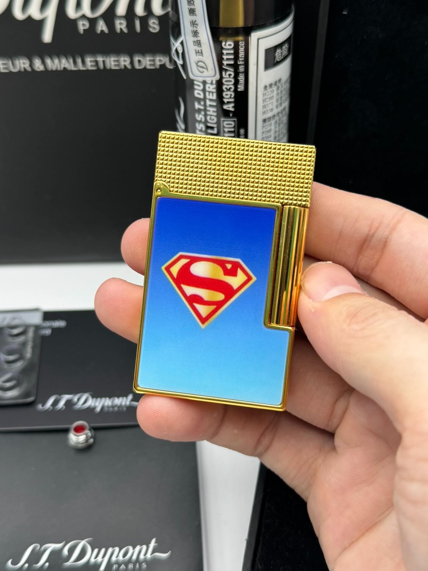 ST Dupont Ligne 2 Superman Limited Edition Lighter With Gift Box