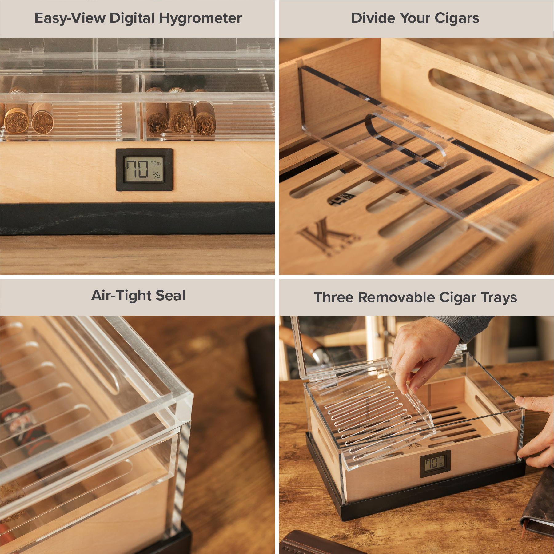 Felix Pro Tupperdor - Acrylic Humidor