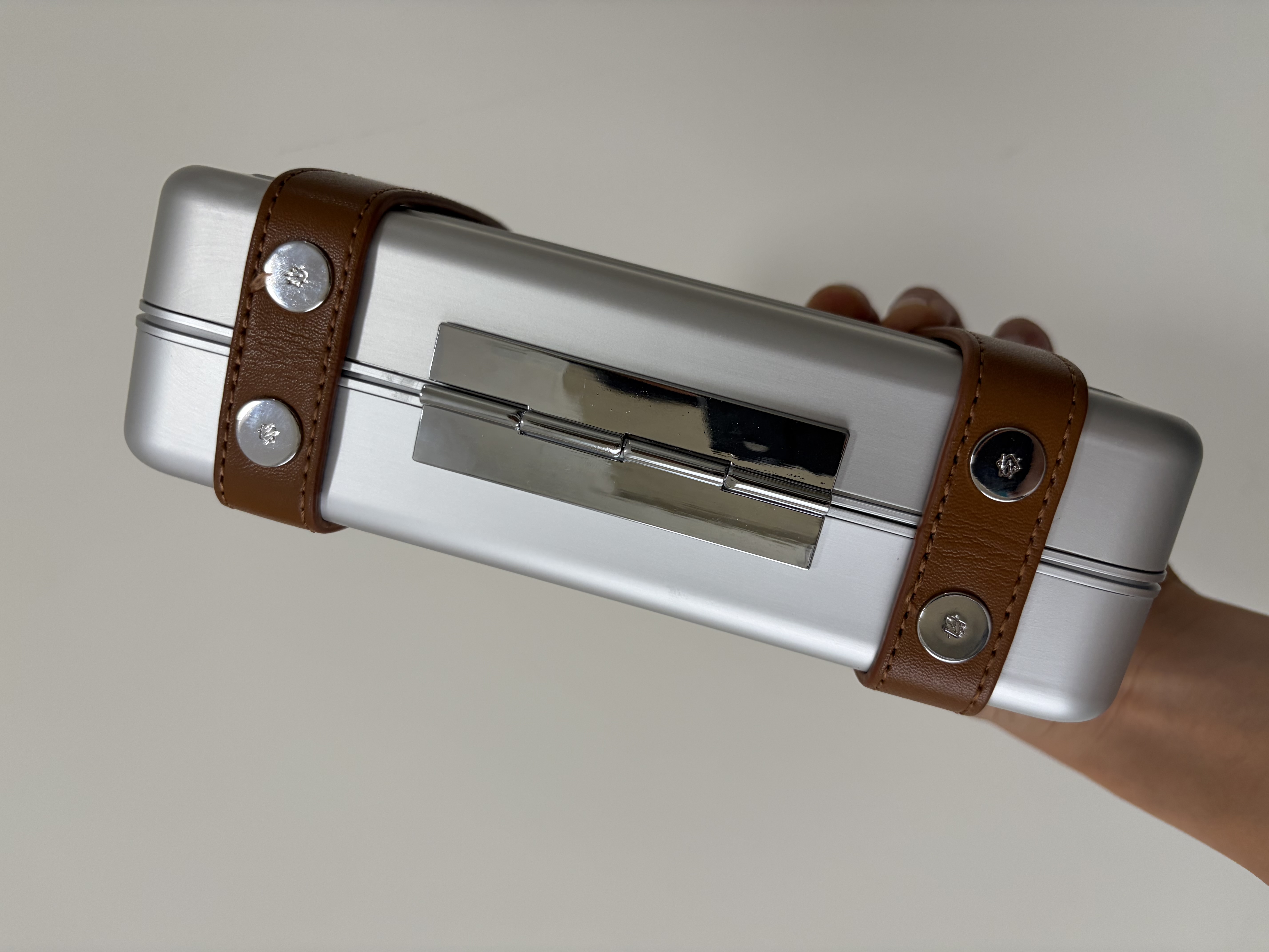 Silver Brown Luxury Cigar Travel Case – No Hygrometer RMW Style Portable Box