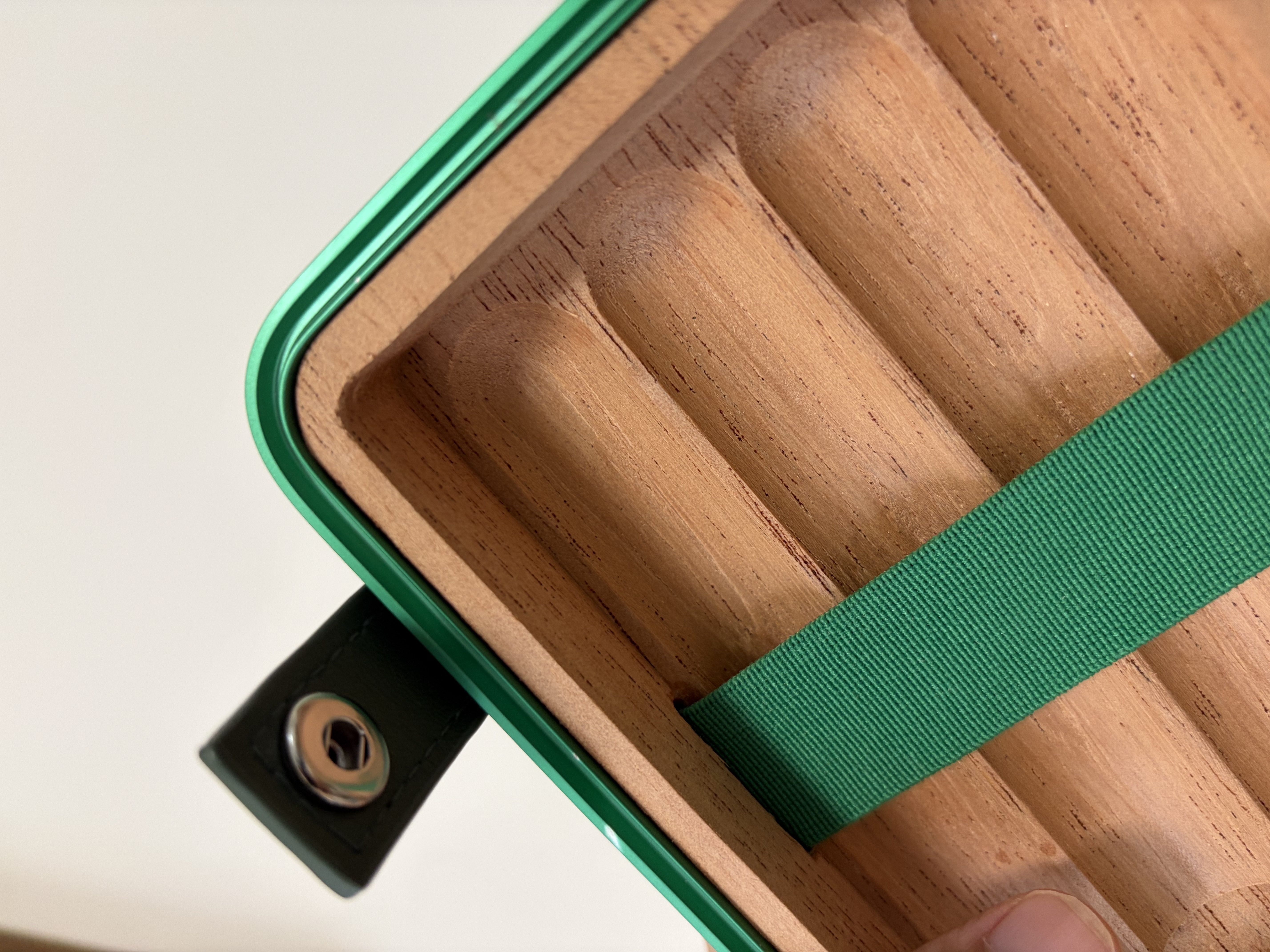 Green Luxury Cigar Travel Case – No Hygrometer RMW Style Portable Box