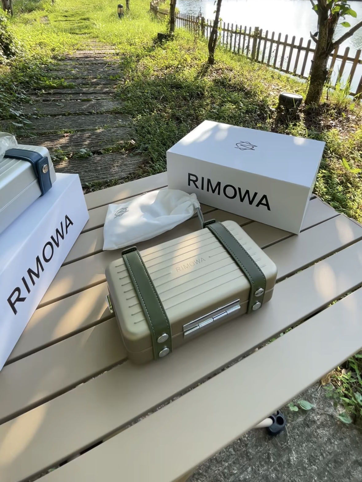 Champagne Green Luxury Cigar Travel Case – No Hygrometer RMW Style Portable Box