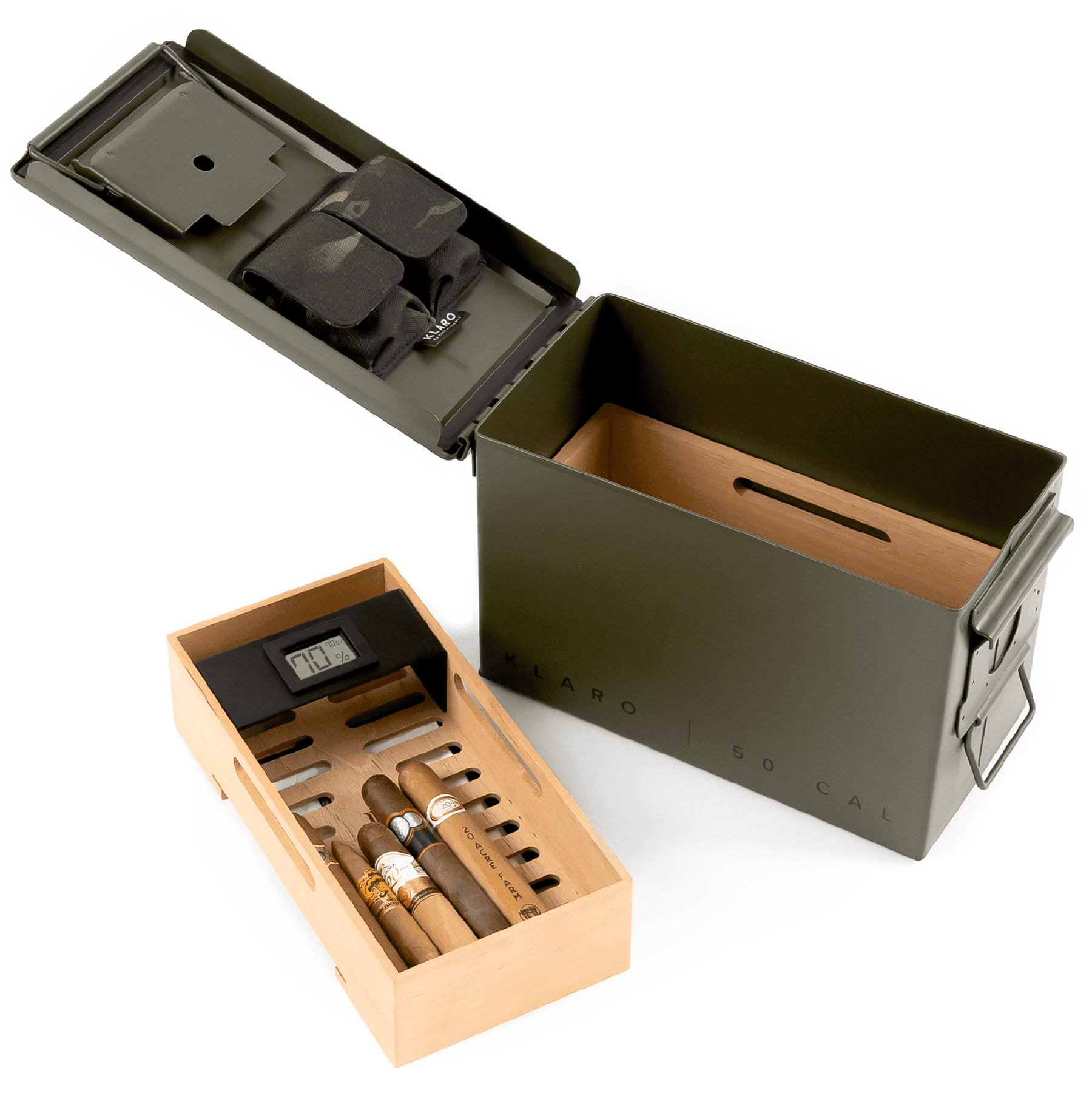 Green 50 Cal Humidor Cigar Box