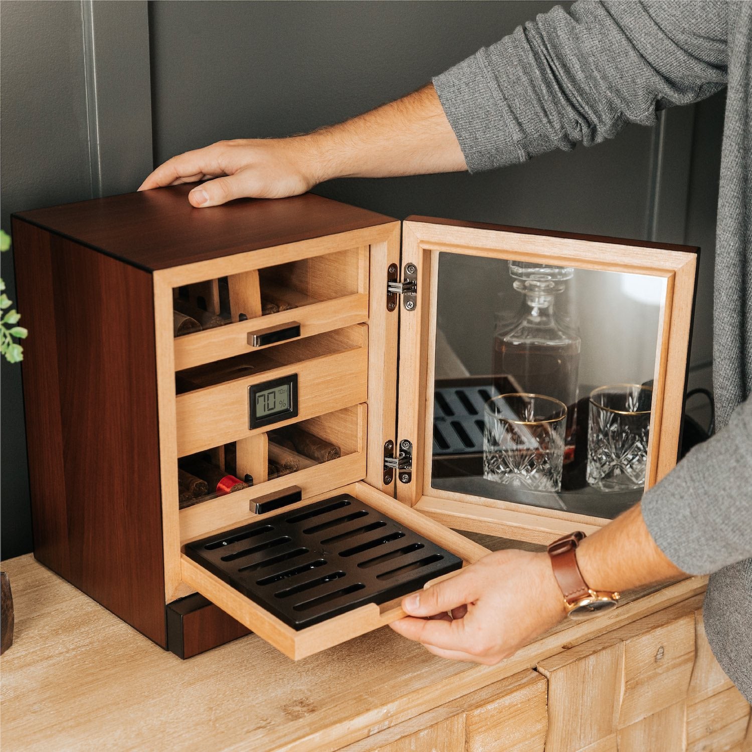 Batlua007 Humidor Cabinet + Smart Valet