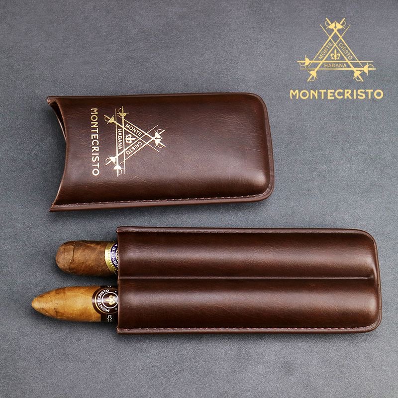 Montecristo Travel Cigar Case 2-Cigar Holder | Luxury Gift Case