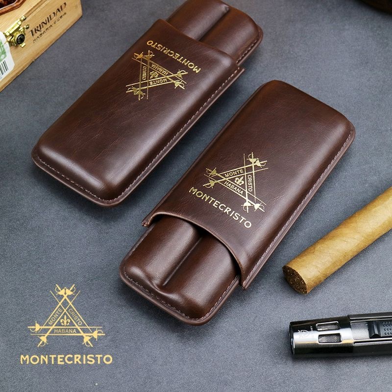 Montecristo Travel Cigar Case 2-Cigar Holder | Luxury Gift Case
