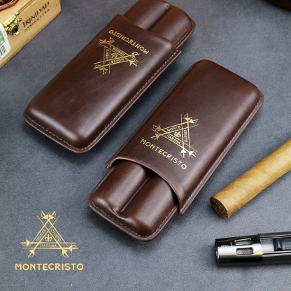 Montecristo Travel Cigar Case 2-Cigar Holder | Luxury Gift Case