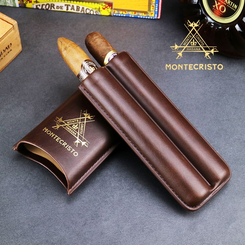 Montecristo Travel Cigar Case 2-Cigar Holder | Luxury Gift Case