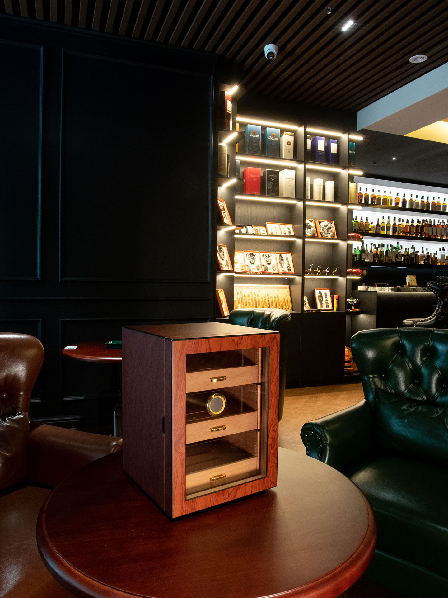 3-Drawer Wooden Humidor Cabinet