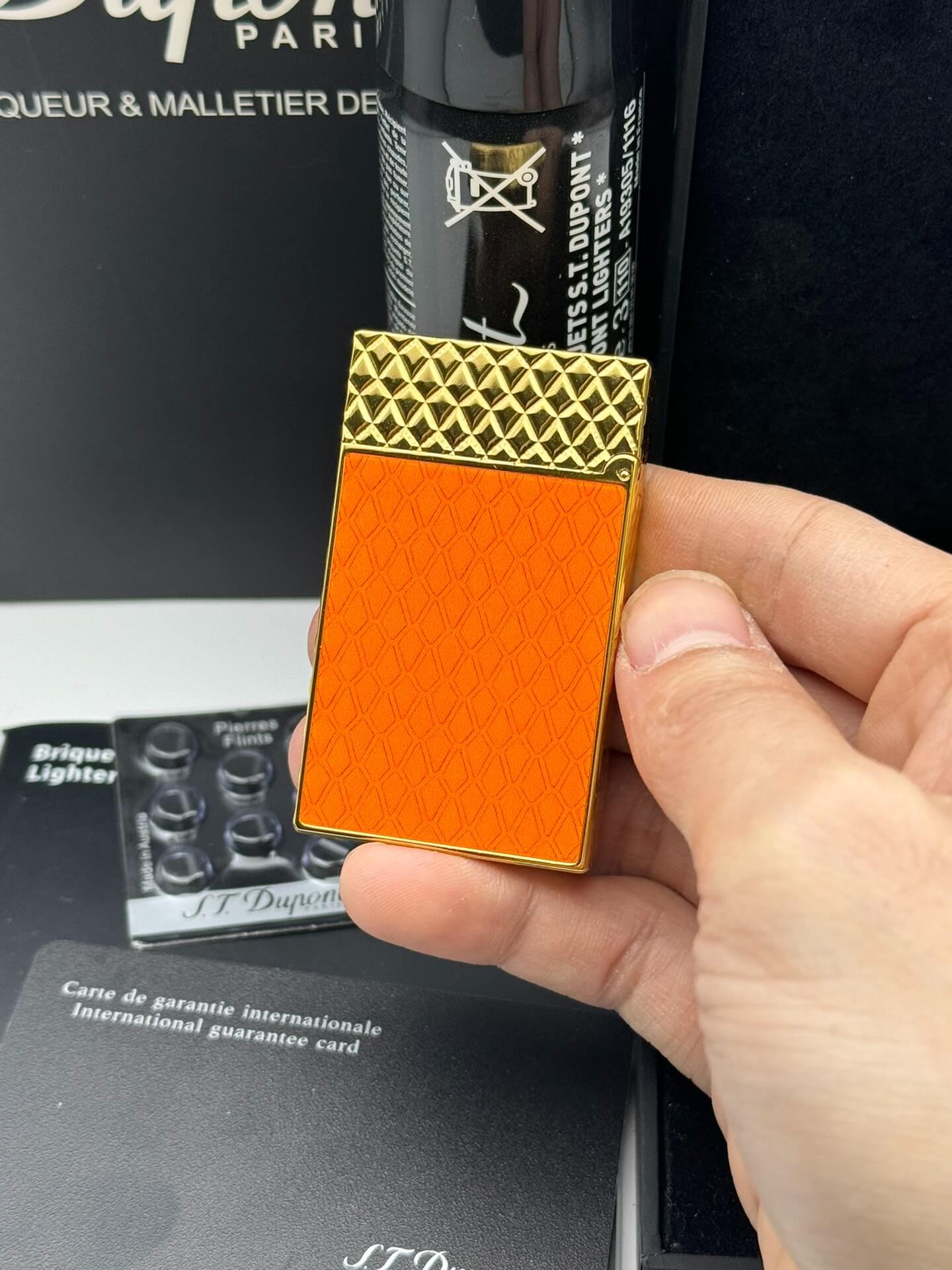 ST Dupont Ligne 2 Game of Thrones Double Flame Dragon Scale Orange Lighter With Gift Box