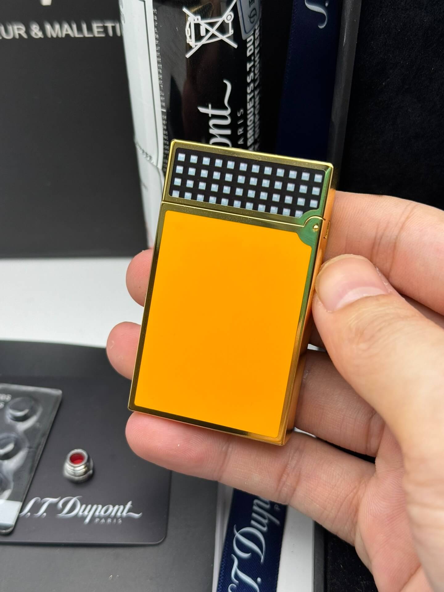 ST Dupont Ligne 2 Dual Flame Cohiba Collaboration Solid Brass Lighter With Gift Box