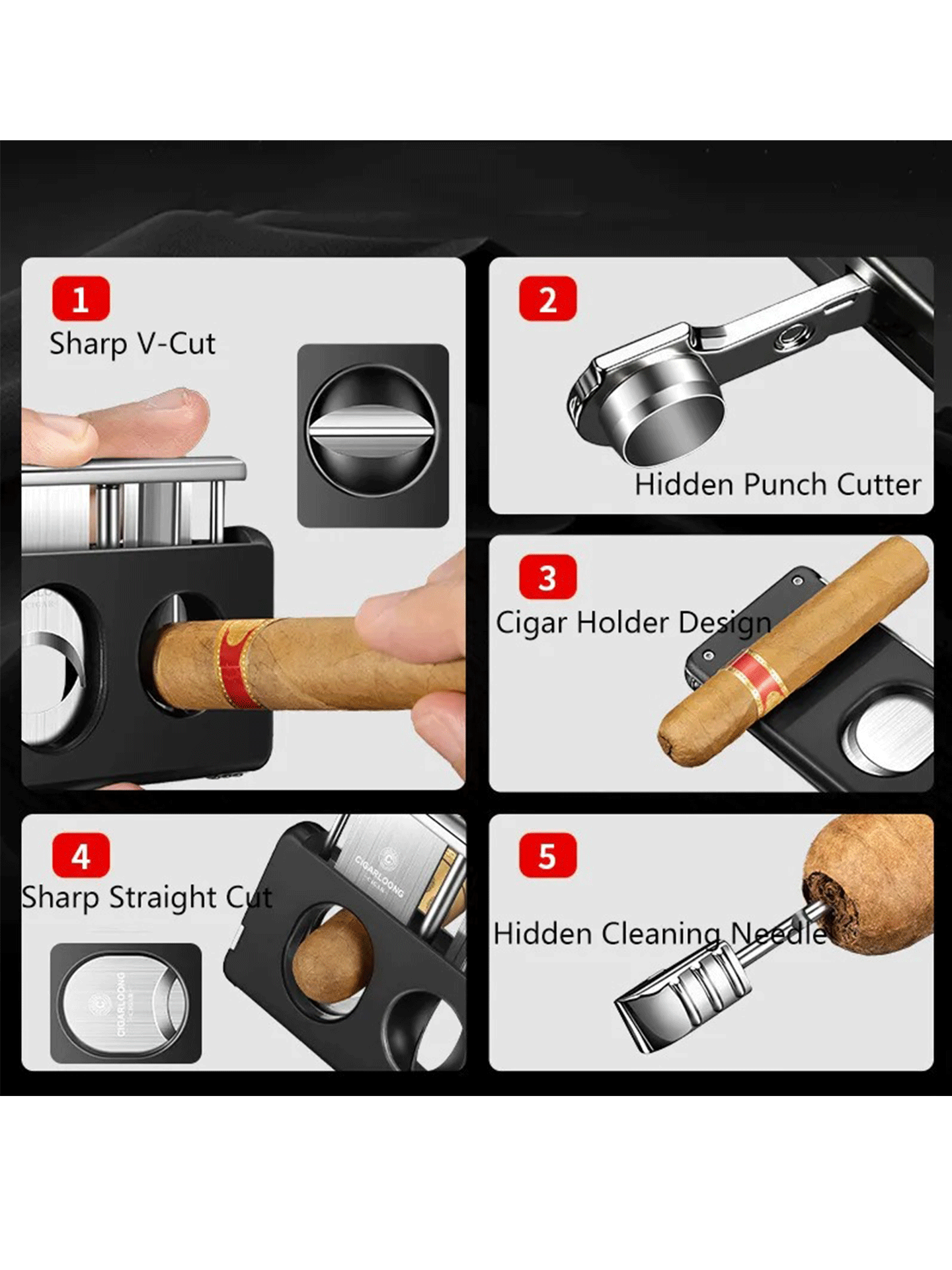 Cohiba Yellow 5-in-1 Multifunction Cigar Cutter | Compact Gift Box
