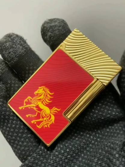 ST Dupont Ligne 2 Year of the Horse Red & Gold Limited Edition Lighter