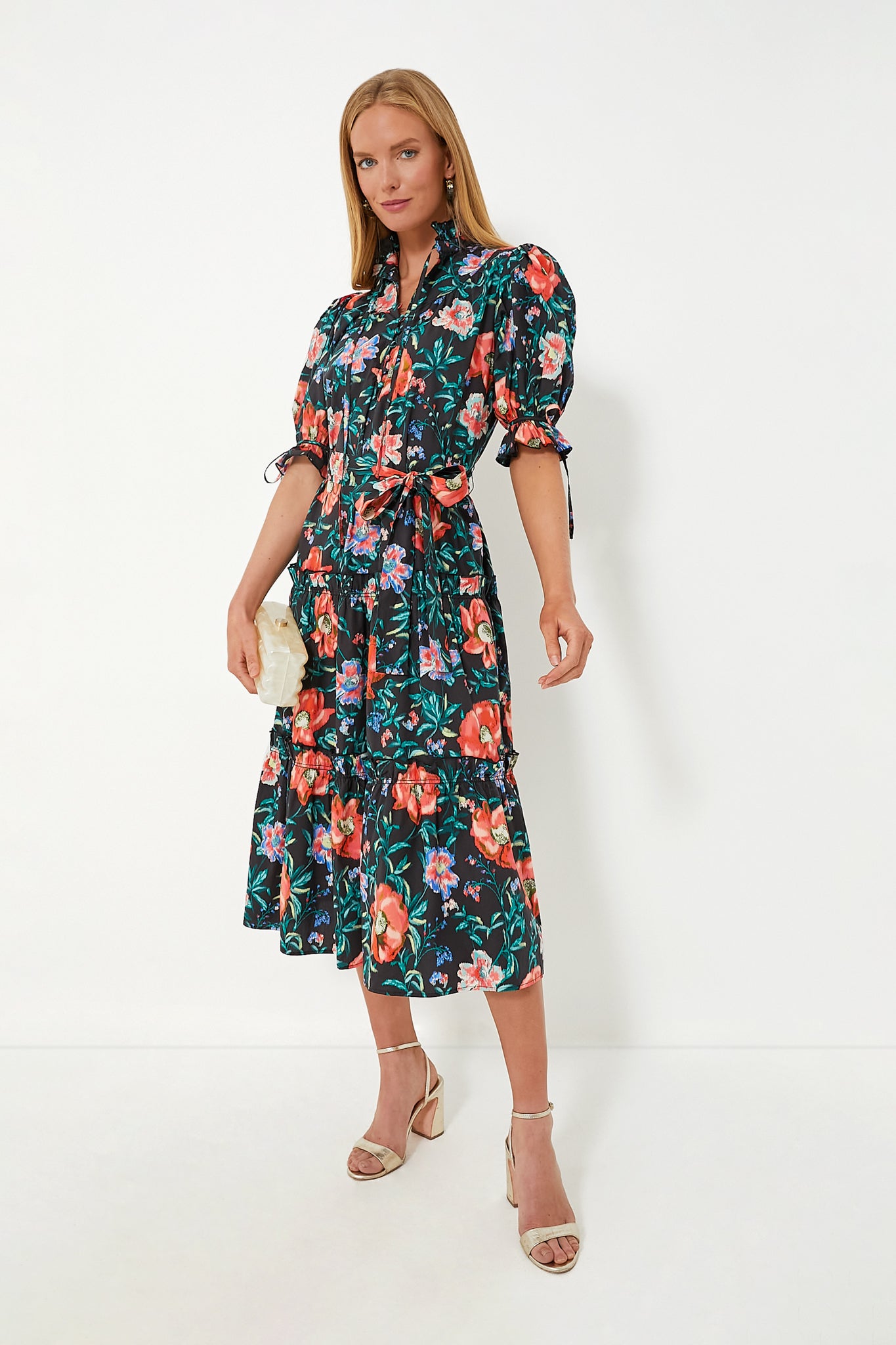Holiday Floral Holloway Dress-Charming Tale Store