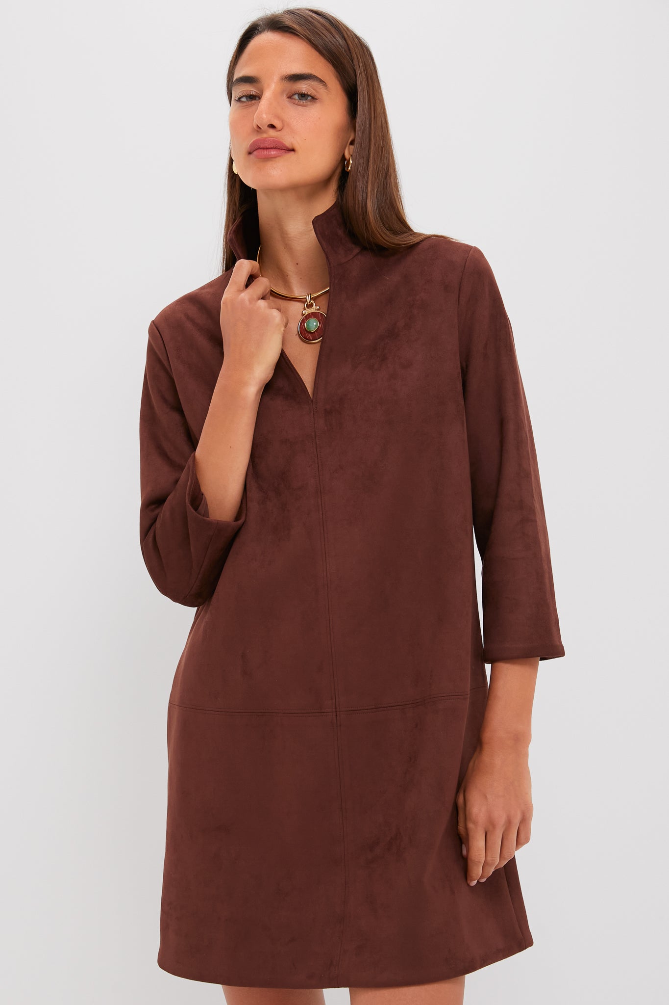 Ganache Vegan Suede Clifton Dress-Charming Tale Store