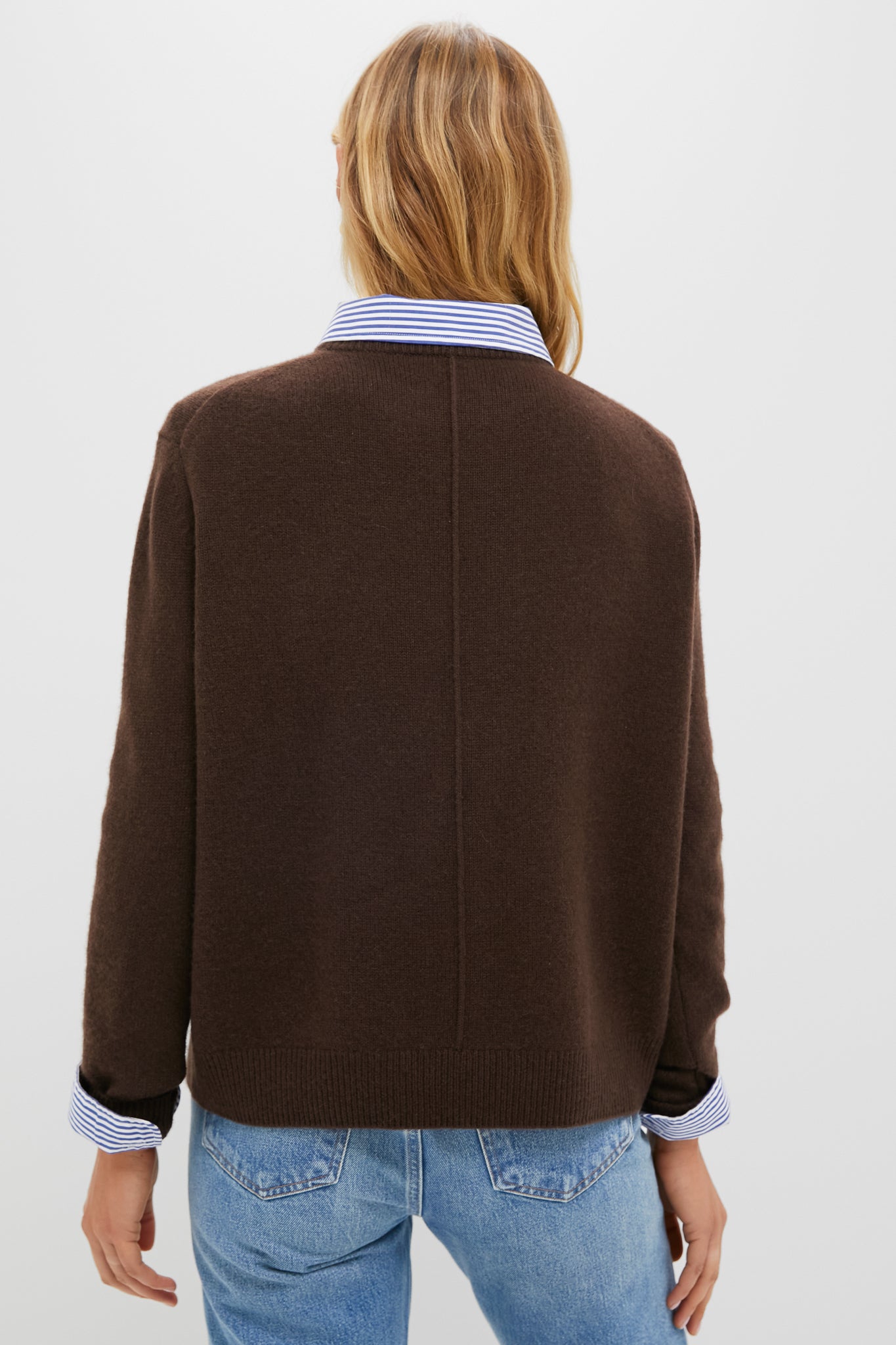 Chocolate Cashmere Bodie Boyfriend Crewneck-Charming Tale Store