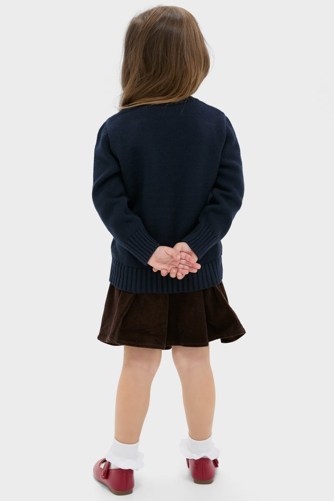 Boys Long-Sleeve Flag Bear Crewneck Sweater-Charming Tale Store