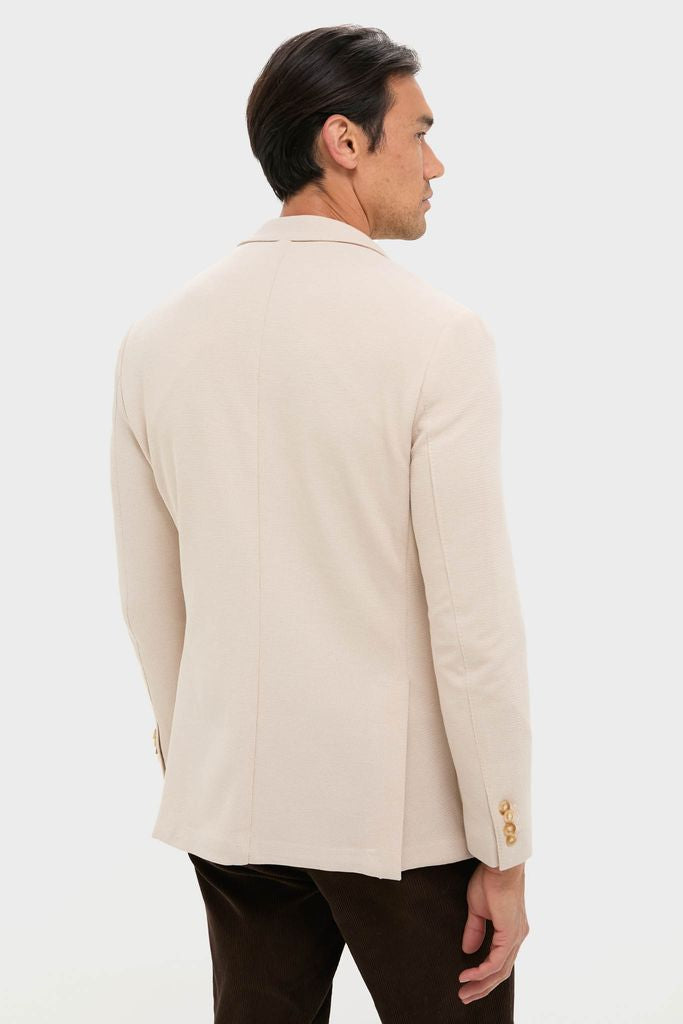 Tan Knit Travel Blazer-Charming Tale Store