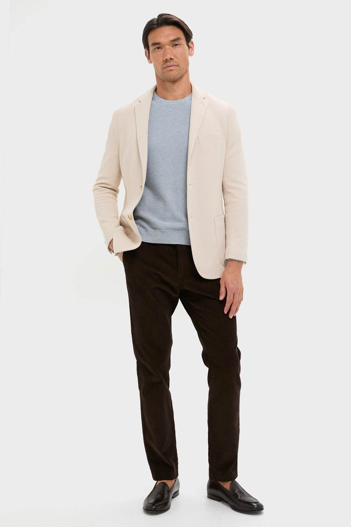 Tan Knit Travel Blazer-Charming Tale Store