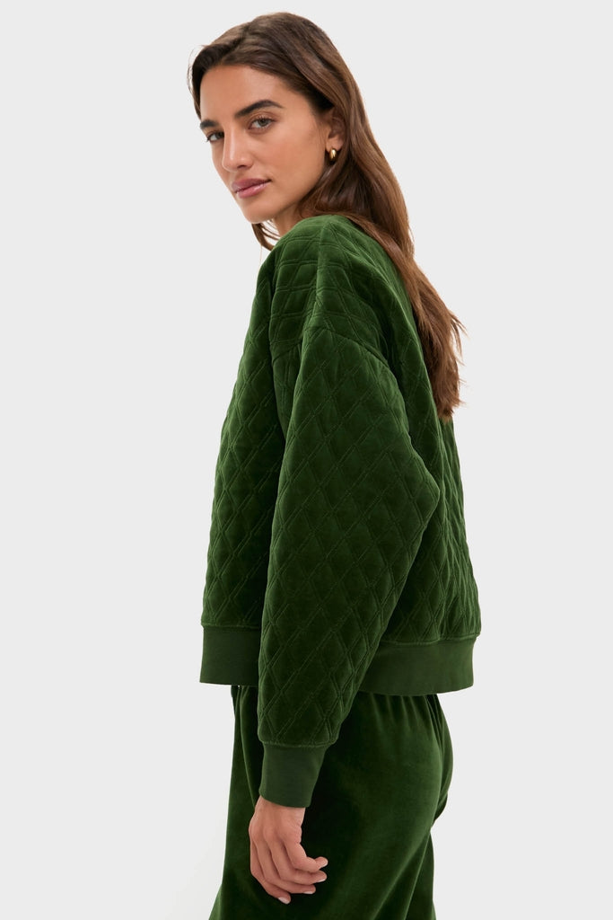 Douglas Fir Velour Bennett Pullover-Charming Tale Store