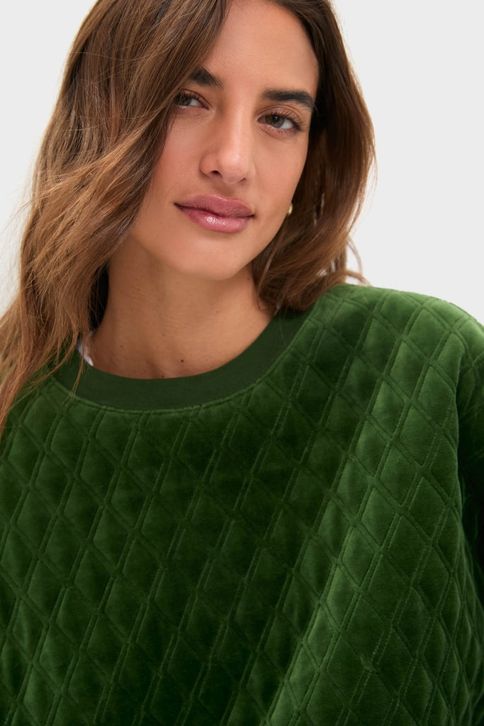 Douglas Fir Velour Bennett Pullover-Charming Tale Store