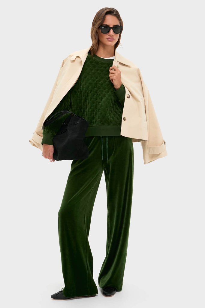 Douglas Fir Velour Bennett Pullover-Charming Tale Store