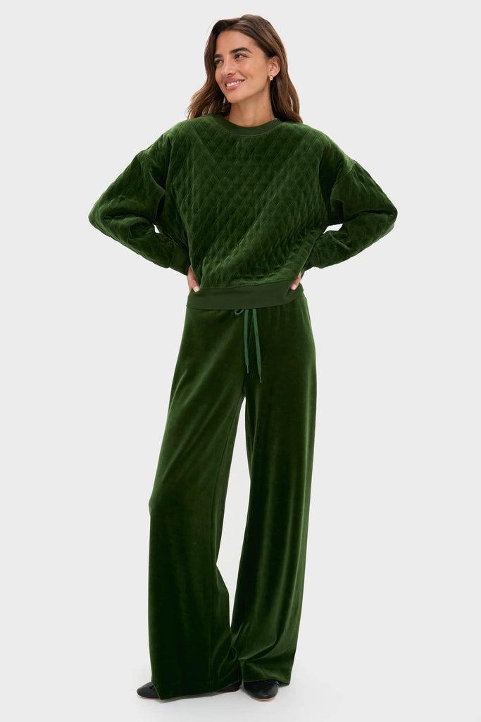 Douglas Fir Velour Bennett Pullover-Charming Tale Store