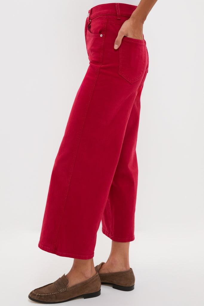 Red Juliette High Rise Wideleg Ankle-Charming Tale Store
