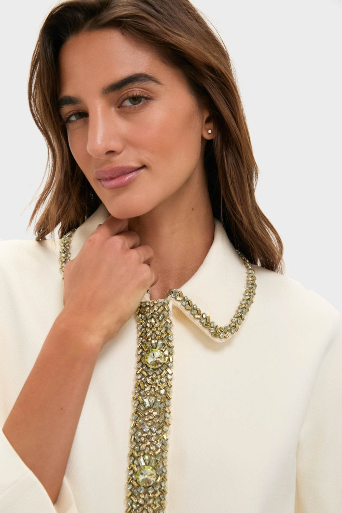 Winter White Embellished Nicola Maxi Dress-Charming Tale Store