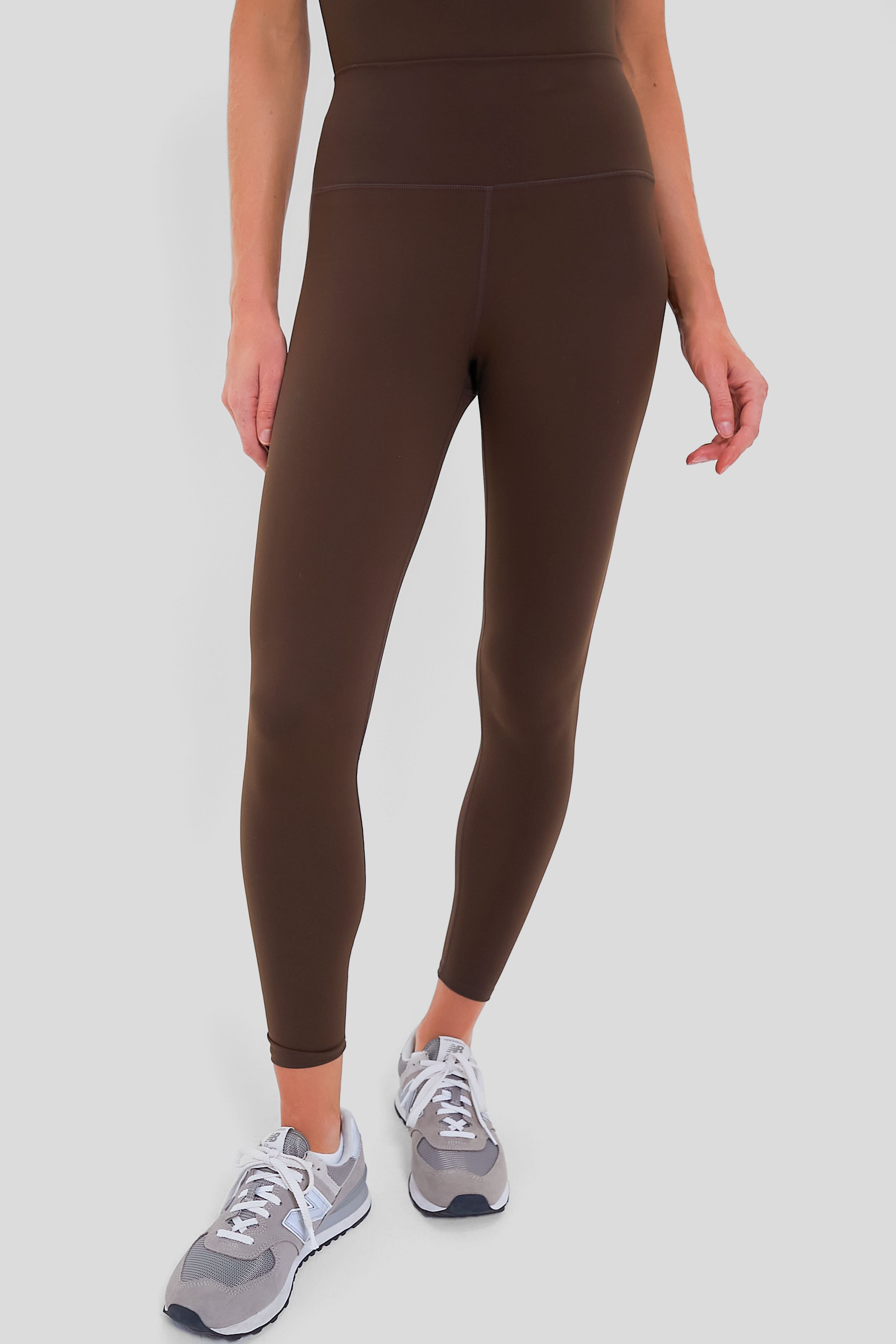 Chocolate Brown High Rise Compression Spandex MacKenzie Legging-Charming Tale Store