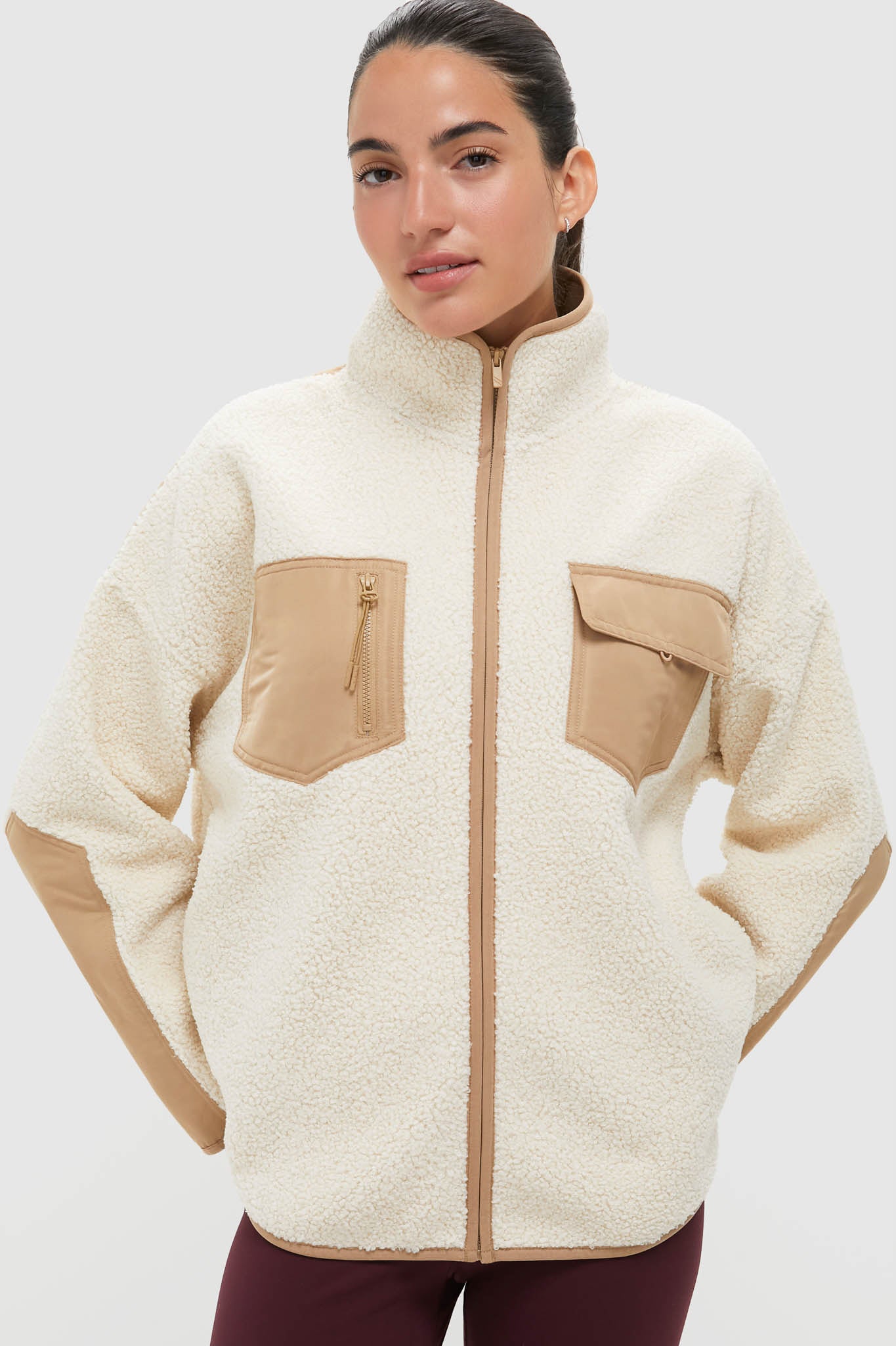Buttercream Fleece Lawrence Full Length Zip Up-Charming Tale Store