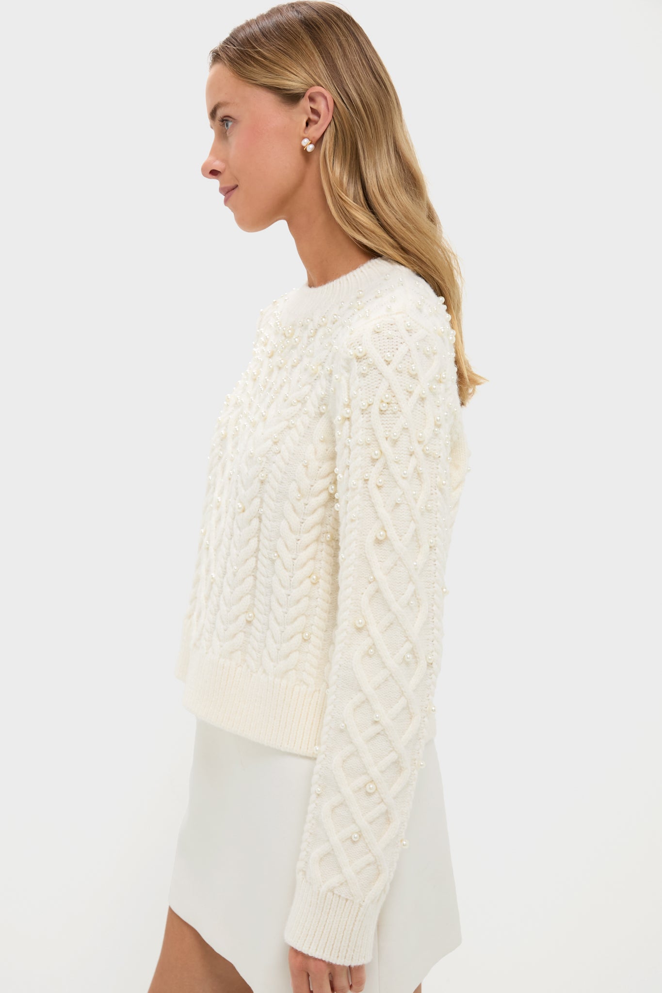 Pearl Embellished Ellis Sweater-Charming Tale Store