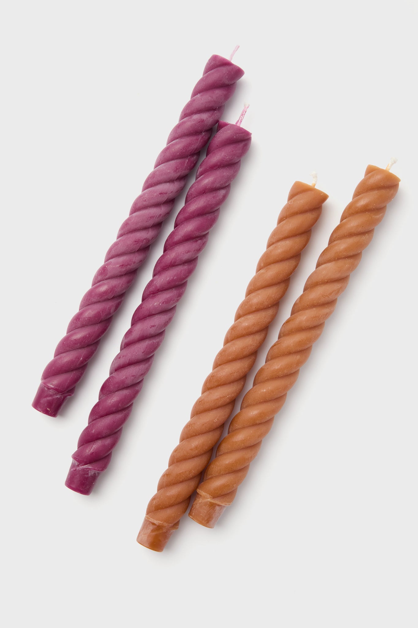 Wild Plum Rope Tapers Pair-Charming Tale Store