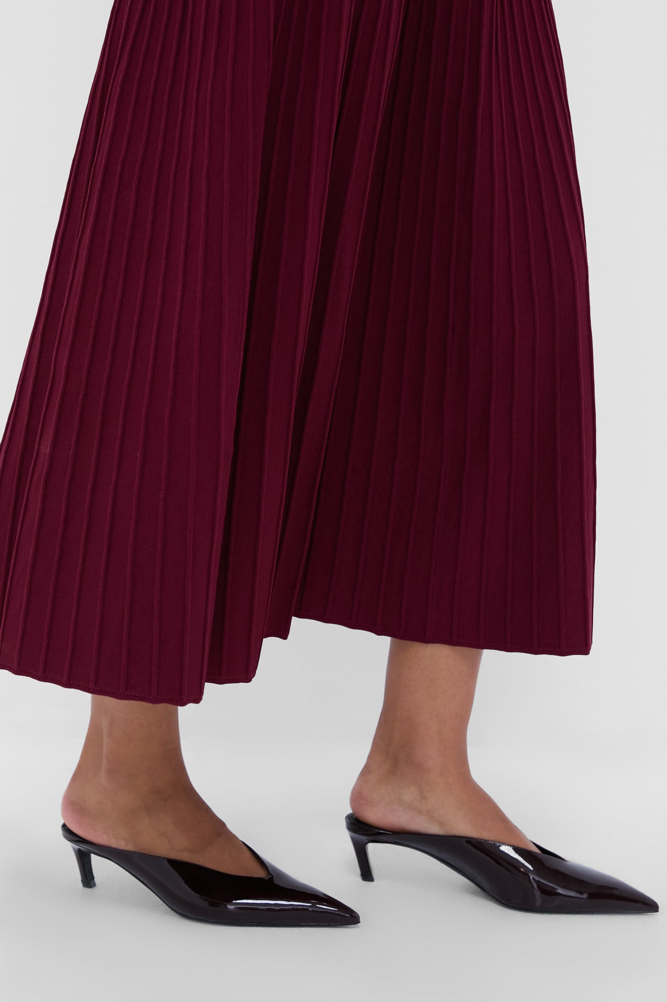 Cranberry Genna Long Sleeve Midi Dress-Charming Tale Store