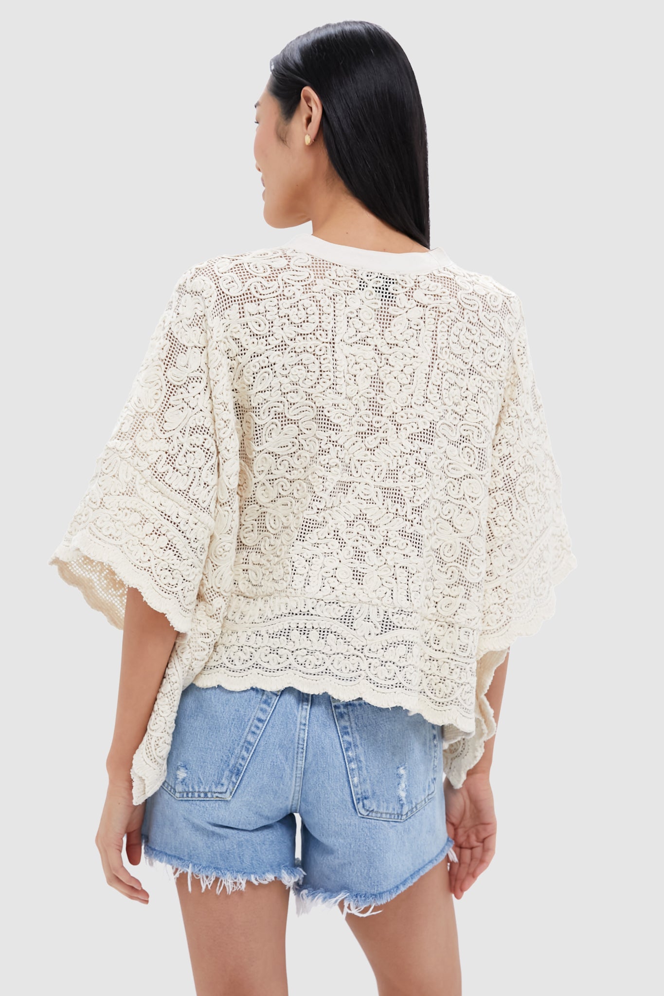 Tan Lace Apollo Poncho-Charming Tale Store