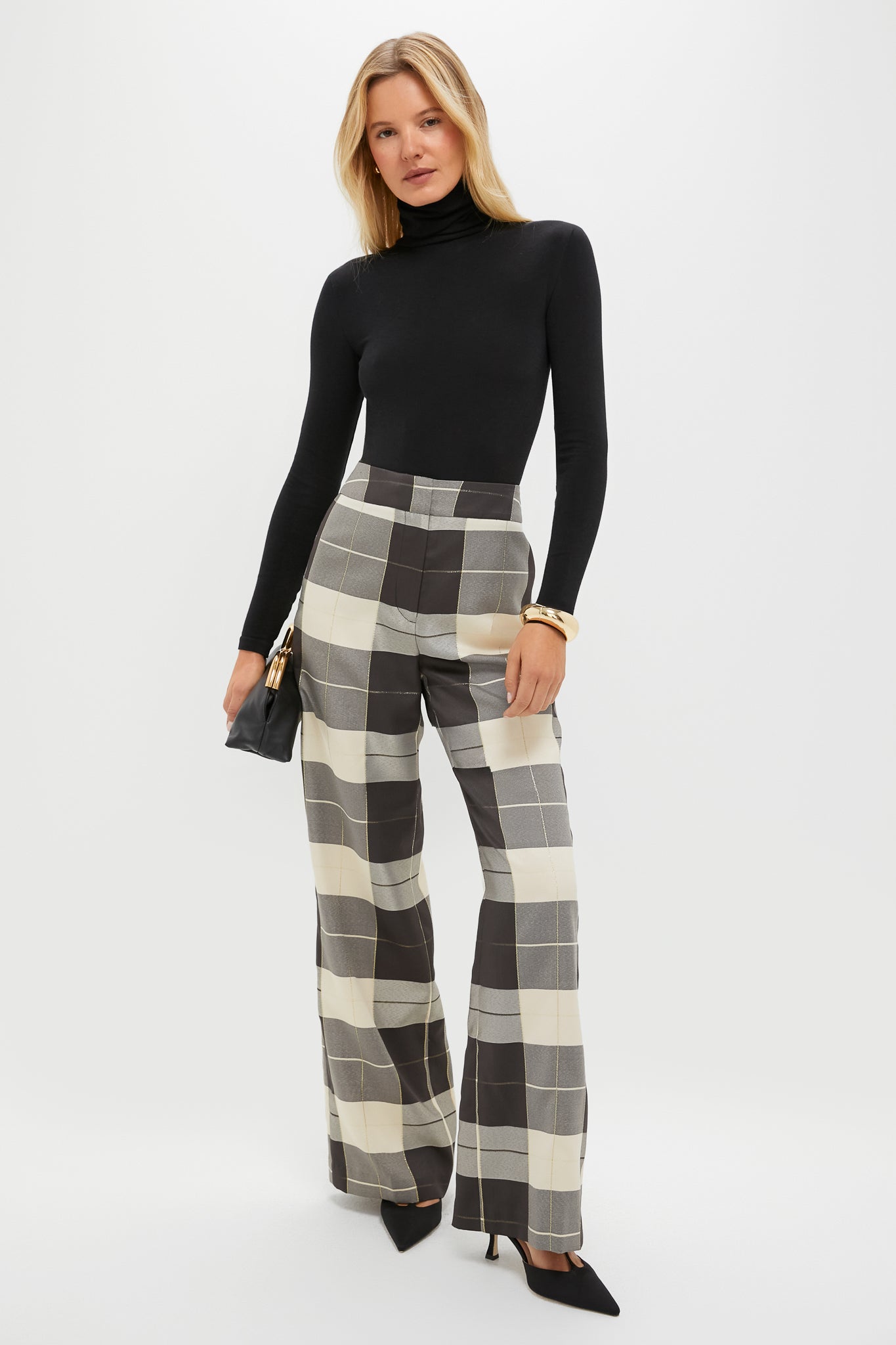 Champagne Problems Plaid Erin Pants-Charming Tale Store