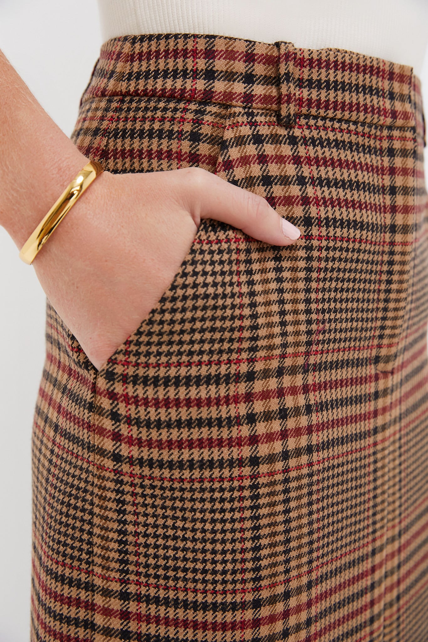 Camel and Black Maxine Skirt-Charming Tale Store