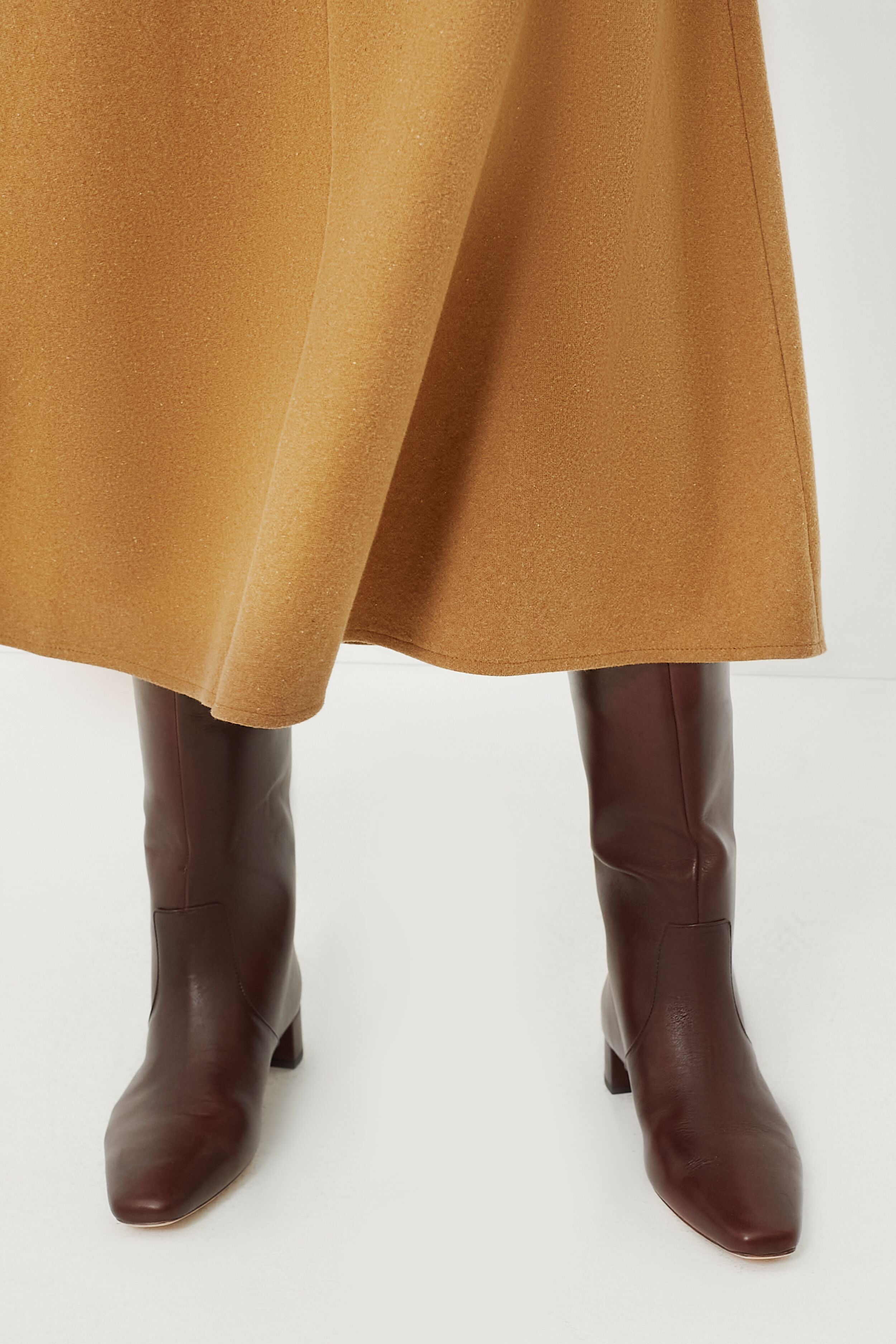 Camel Boushra Midi Skirt-Charming Tale Store