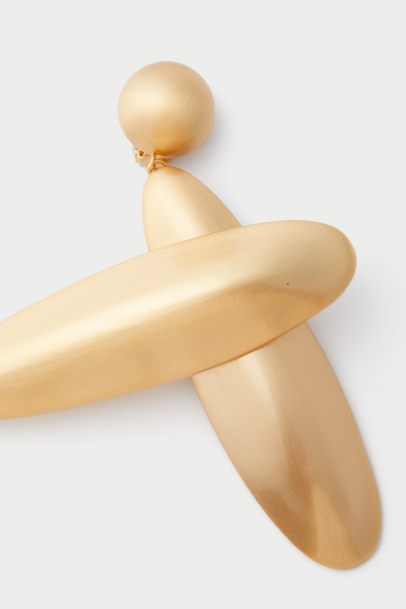 Brushed Brass Fiore Earring-Charming Tale Store